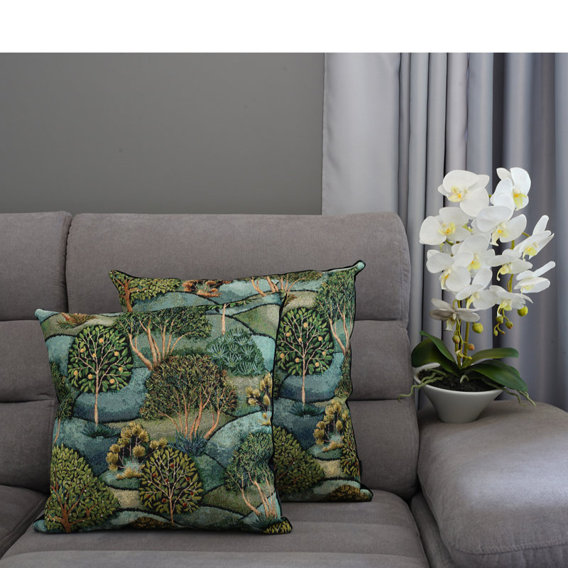 Hayots Floral Square Cushion Cover, 56 cm x 56 cm