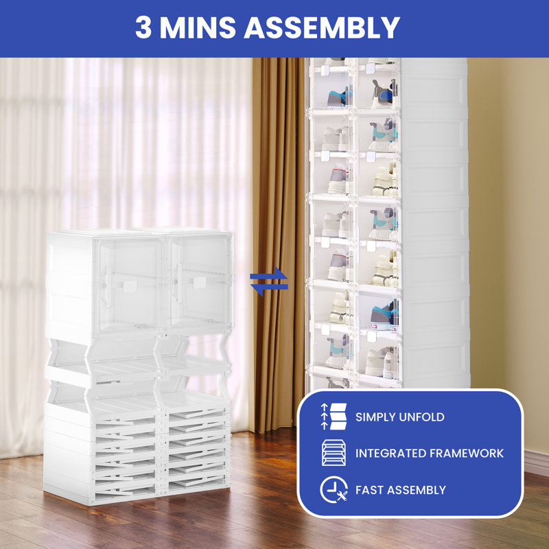 20 Pair Stackable Shoe Storage Box