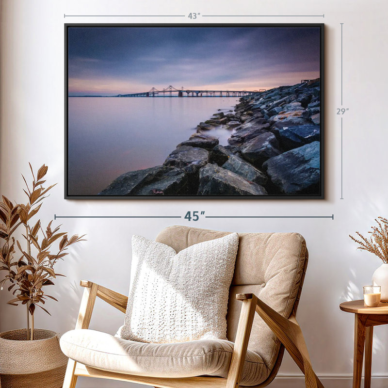 Impression sur toile Chesapeake Bay Bridge, H 29 po x l 43 po
