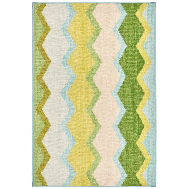 Safety Net Green Machine Washable Rug, Rectangle 7'6" x 9'6"