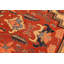 Tapis orange / rouge en laine noué à la main à motif oriental de 8 pi 3 po x 9 pi 10 po Badgeley