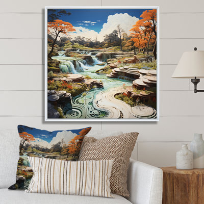 Geyser Natures Fountain II - paysages, art mural sur toile