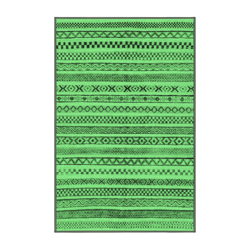 Keonda Washable Geometric Indoor Rug, Rectangle 5' x 7'