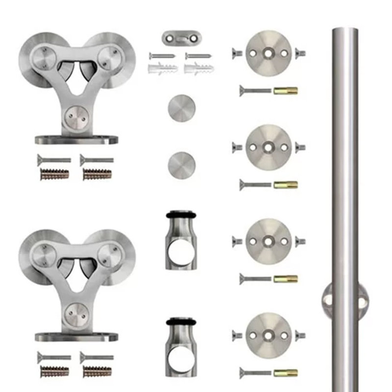 96-inch Stainless Steel Barn Door Hardware Kit