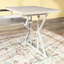 Table de cuisine extensible de style nordique, table de salle à manger extensible avec base en tréteaux robuste pour une utilisation polyvalente et durable