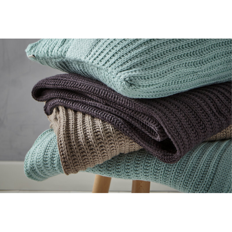 Chunky Knit Throw, Duckegg