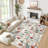 Modern Area Rugs Flower Accent CarpetNon-Slip Area Rug Farmhouse Throw Rugs for BedroomLiving RoomOffice-30811458-30811462
