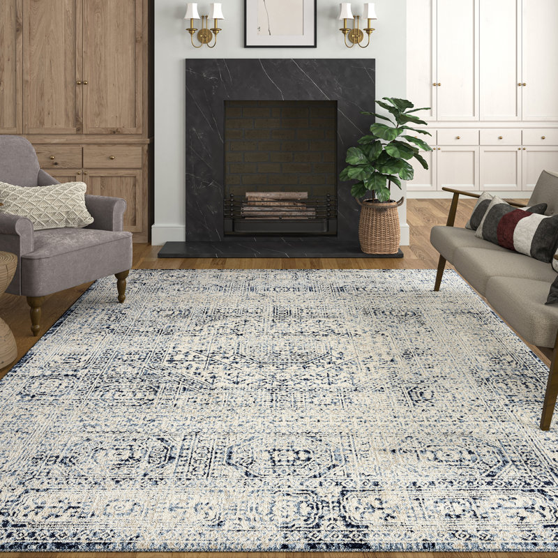 Tapis bleu Erisnor, Rectangle 5 pi 3 po x 7 pi 3 po