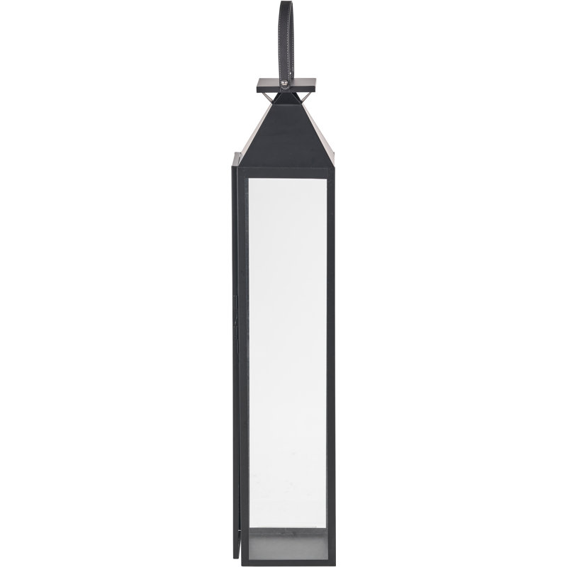 Metal Lantern, 93cm H x 19cm W x 93cm D, Black