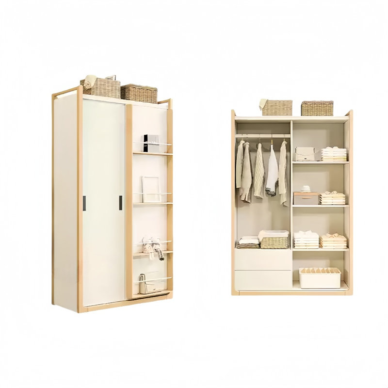 Garde-robe simple de couleur unie, Blanc, H 79 po x l 32 po x P 24 po