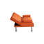 Lit orange de 67 po avec double pliage et table basse pour bureau, 3 positions réglables, revêtement en velours, pieds en métal, design compact pour salon, 2 sièges multifonctionnels à angles multiples, velours doux.