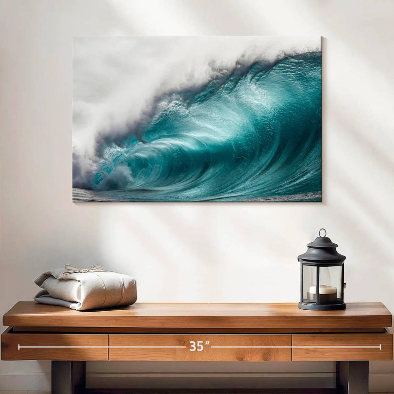 Gillard Big Blue Ocean Wave, H 16 po x l 24 po
