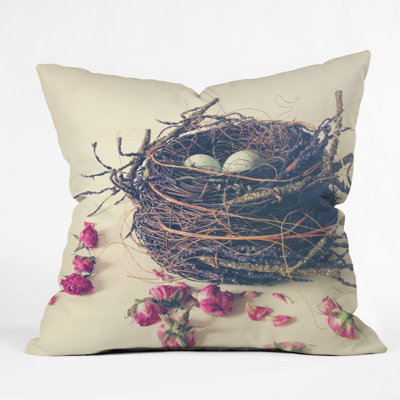 Coussin décoratif intérieur/extérieur olivia st claire oiseau
