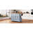 Large Embossed Textured Wheeled Kitchen Storage Island Cart with Rubber Wood Foldable Drop Leaf, Four Closed Storage Doors and Three Drawers, Four Stable Rolling Casters for Kitchen & Dining Room Storage Organization-2142097848