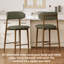 Ensemble de 2 tabourets de bar hauts, tabourets de bar modernes rembourrés avec pieds en métal pour îlot de cuisine ou salle à manger. Vert-871787951-1009342571