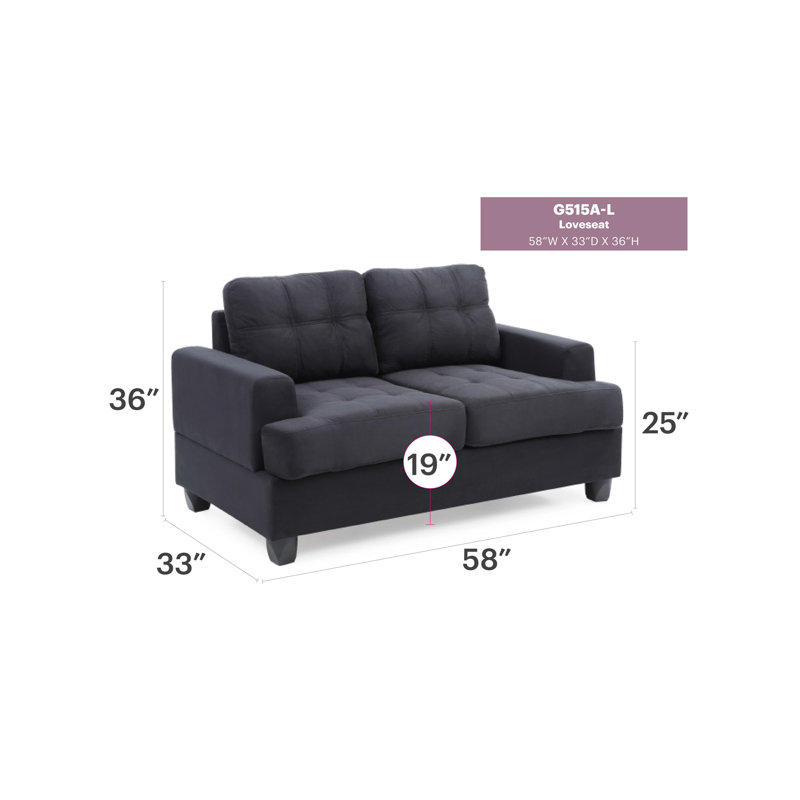 Causeuse Cozy, Noir