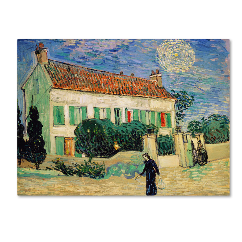 «White House at Night» par Vincent Van Gogh, reproduction sur toile, H 18 po x l 24 po x P 2 po