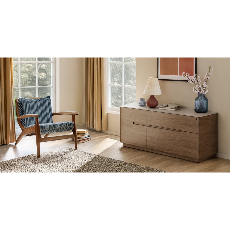 Luma 2 - Drawer File Cabinet, Walnut/Dune