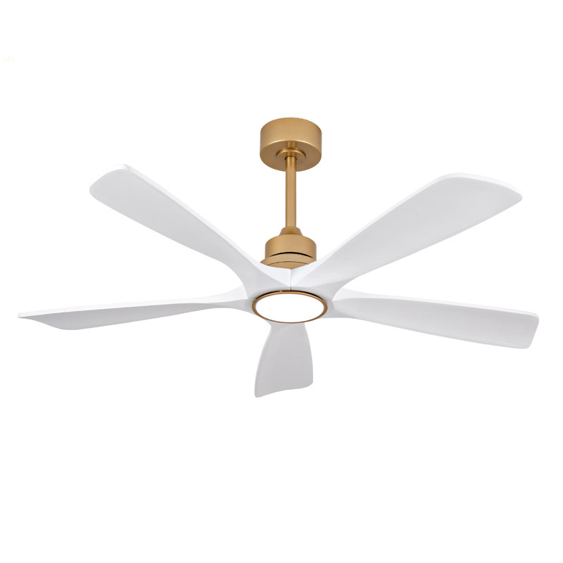 Hot Sales 52 Inch Indoor Ceiling Fans With Lights And Remote Control, Dimmable LED, 5 Solid Wood Blades,Reversible DC Motor. Ceiling Fan With Light For Bedroom, Living Room, Study Room