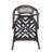 Woven Bistro Patio Side Chair With Pattern