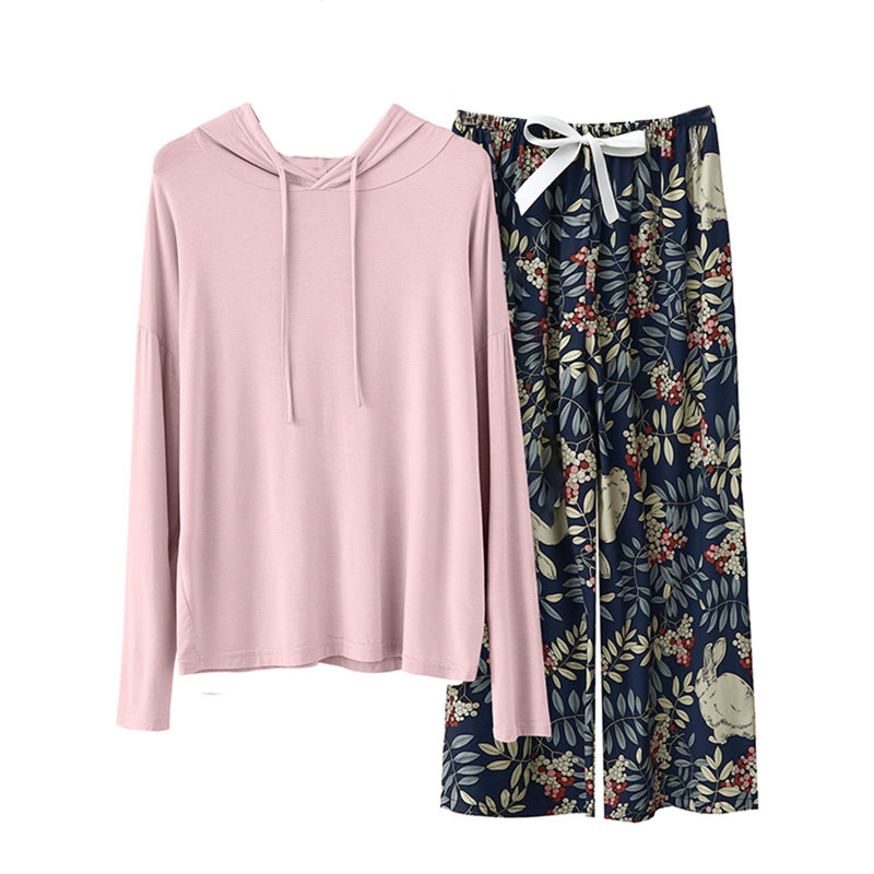 Ensemble de pyjama à capuchon imprimé