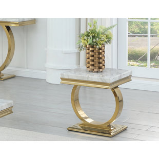 Table de bout à piédestal de 19,5 po de hauteur