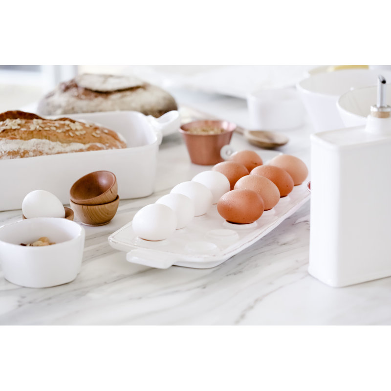 Lastra Stoneware Condiment Server, White