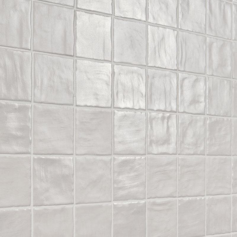 Carreau de faïence murale 4 "x 4" à finition satinée Bond Tile Southampton (5,38 pieds carrés / caisse), Blanc
