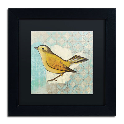 « wilson warbler ii », reproduction d’art sur toile encadrée