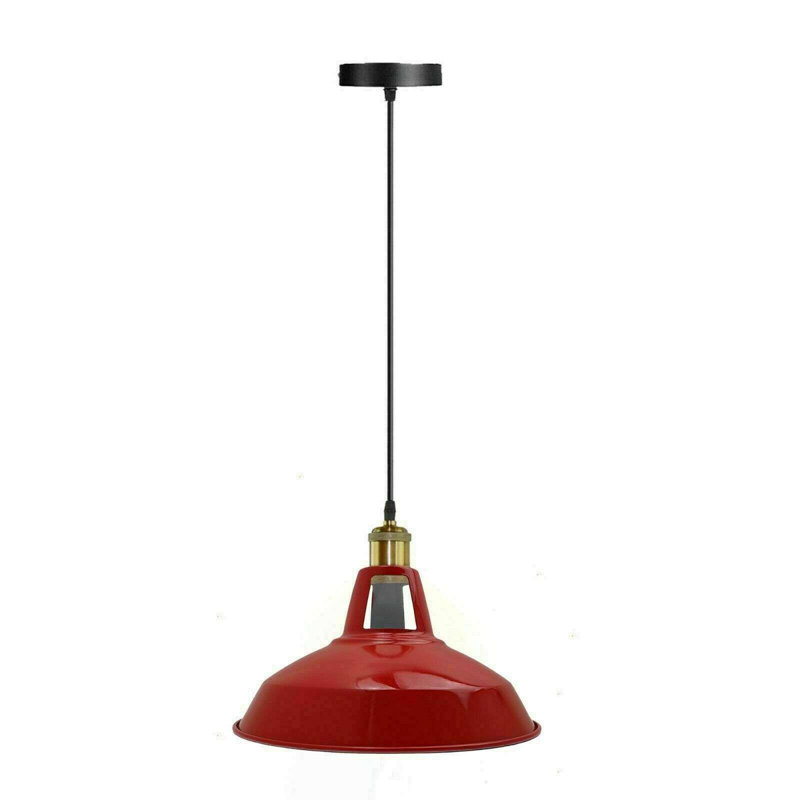 Keshawn 1 - Light Black Bowl Pendant, Red