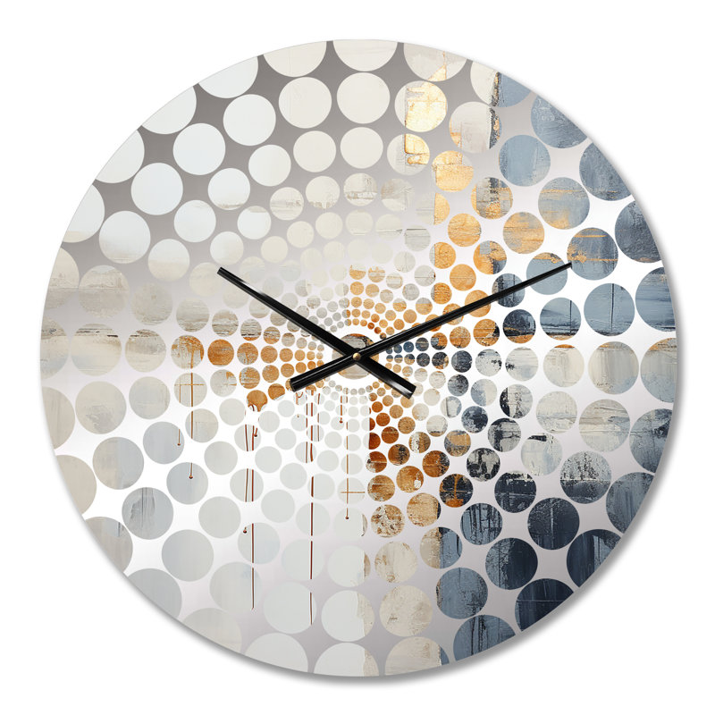 Horloge murale Lonnell - Collages abstraits, Petit