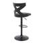 Tabouret de bar gris en similicuir