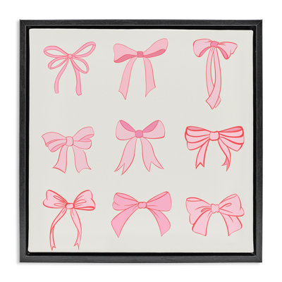 Pink Coquette Ribbons Floating Frame, design by Emily Navas