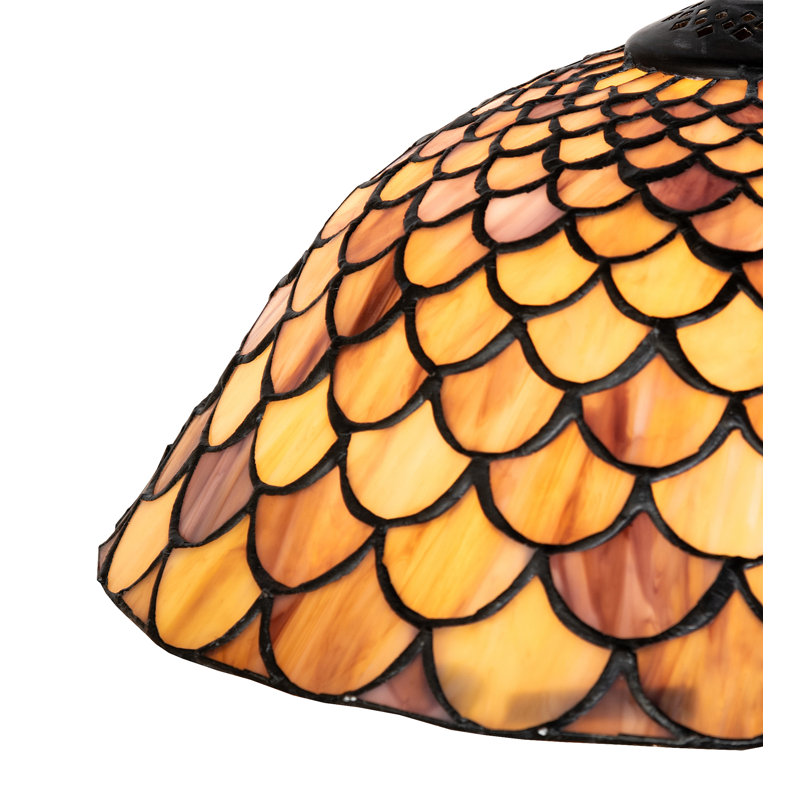 12" Wide Tiffany Fishscale Shade
