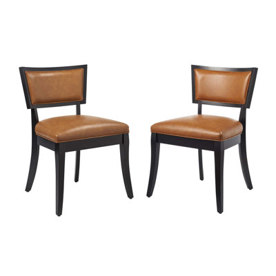 Ensemble de 2 chaises de salle à manger en cuir Pristine