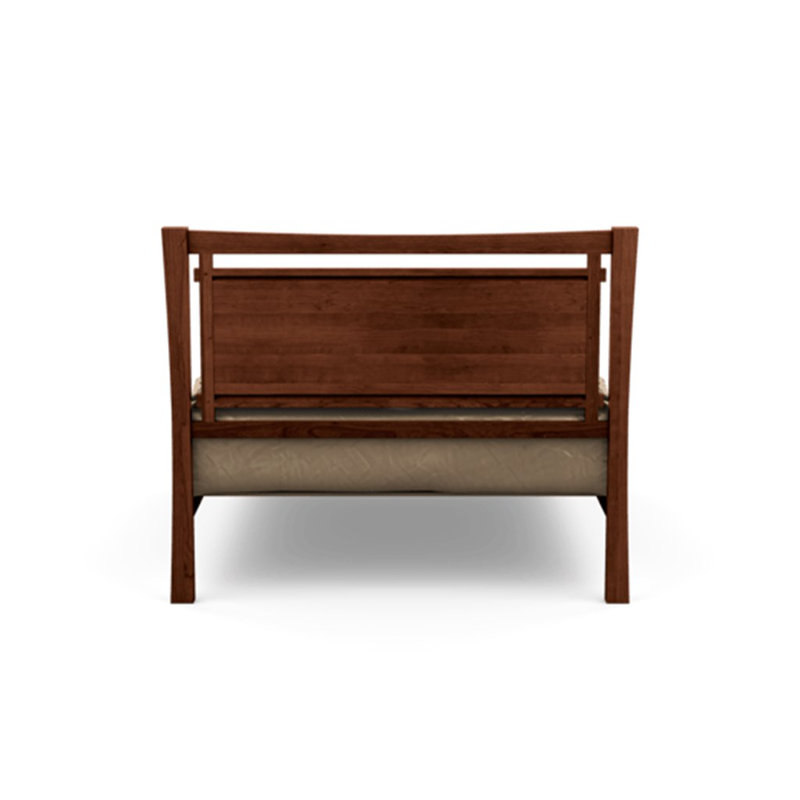 Monterey Upholstered Bed, Full, Natural Cherry, Ebony