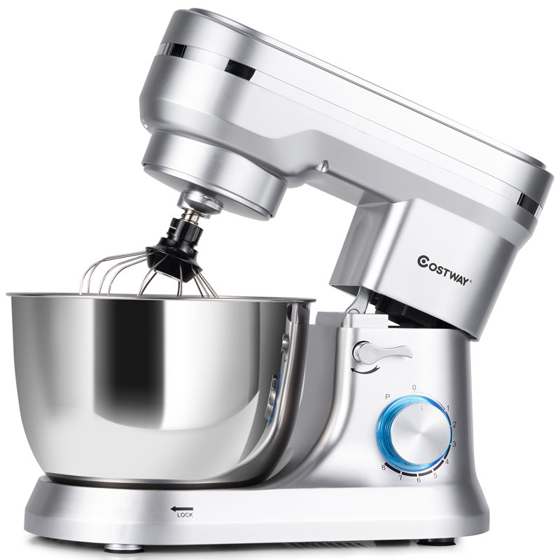Costway 8 Speed 4.5L Stand Mixer, Sliver