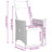  Garden Dining Set Black, Cream White