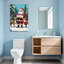 Christmas Santa Holding Snow Globe With Reindeer-701957180