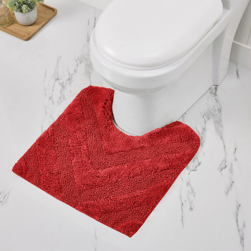 Tapis pour salle de bain 100% coton Branston 1990 GSM avec envers antidérapant Browton, Contour 20 po x 20 po, Rouge