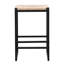 Ensemble de 2 tabourets de bar sans dossier pour comptoir de cuisine, chaises de salle à manger en corde de papier tissées pour la maison et la cuisine (corde de papier sans dossier)