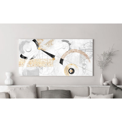 White, Black And Gold by Arturo Armenti - Wrapped Canvas Print