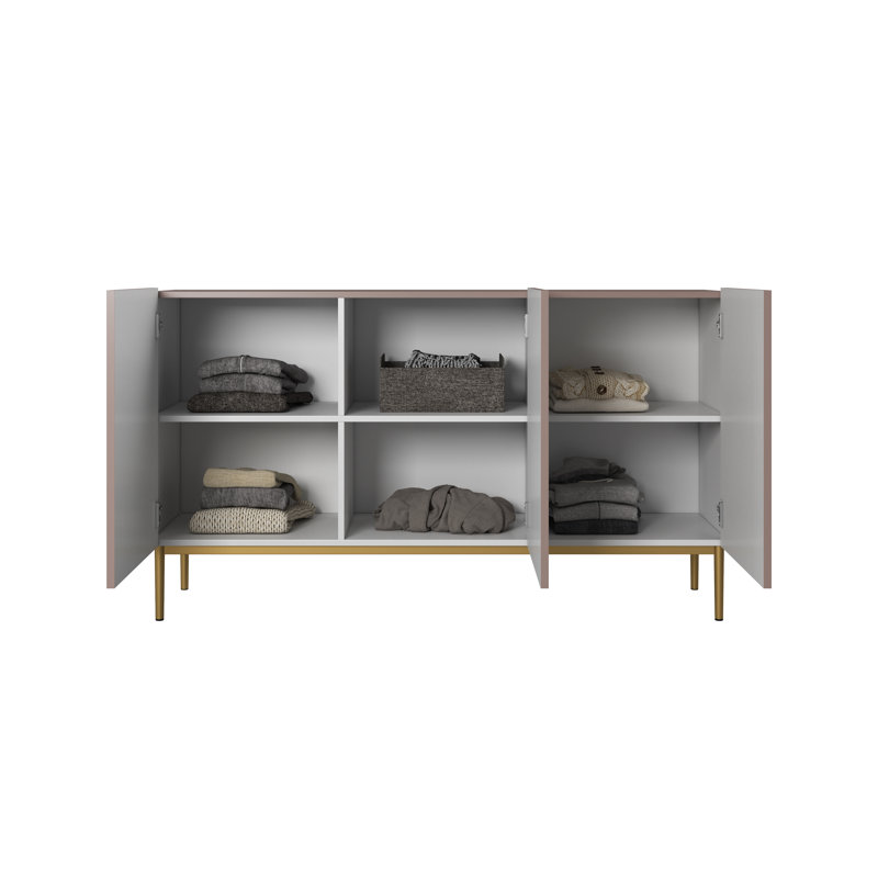 150cm Sideboard, Pink/Gold