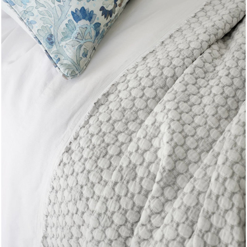 Lodi Matelasse Coverlet, Queen Coverlet, Silver