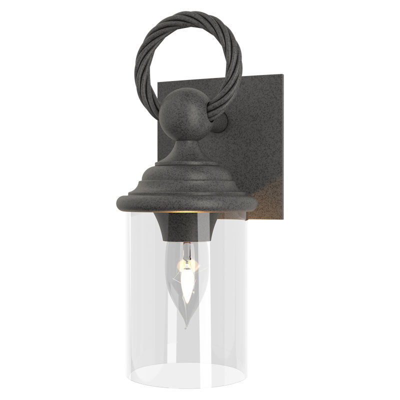 Cavo Outdoor Sconce, Coastal Natural Iron, Opal White