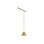 Lighting, 65 po, lampe sur pied, laiton métallique, abat-jour aspect bois, contemporain