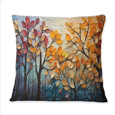 Coussin Leaves Autumnal Symphony Patchwork I - Leaves