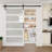 5-Lites Glass Sliding Barn Doors with Installation Hardware Kit-102714980-102714973