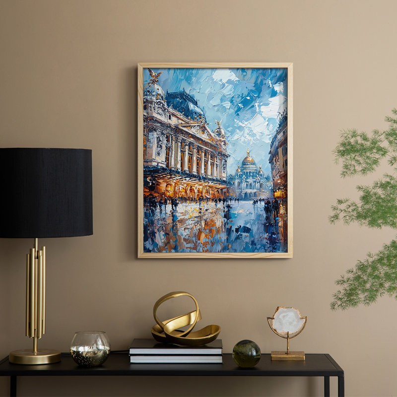 LANDSCAPES Series CCCLXI Framed Print - Solid Wood, Natural, 11" H x 9" W
