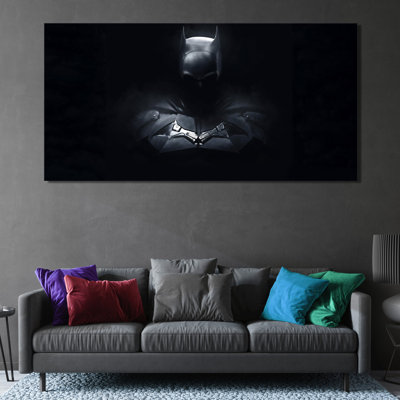 " Batman With Costume In The Dark Under The Spotlight Movies "